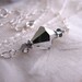 Silver Metallic bracelet with vintage Swarovski comet argent crystal