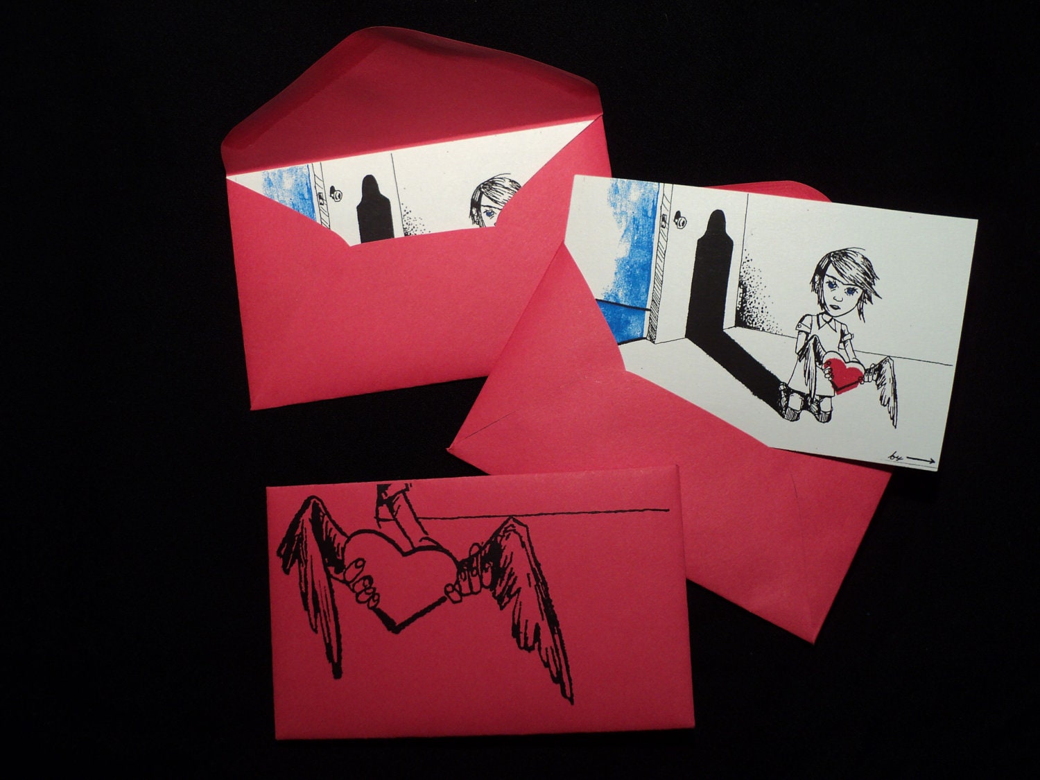 SALE  Illustrated notecard w/ envelope - set of 3