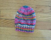 hand knit fair isle baby hat