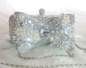 Cinderella's Clutch bag  Swarovski crystal, glass and pearl adorned wedding and special ocassion clutch