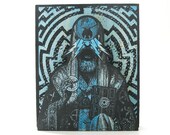 Screenprinted Shrine Blue