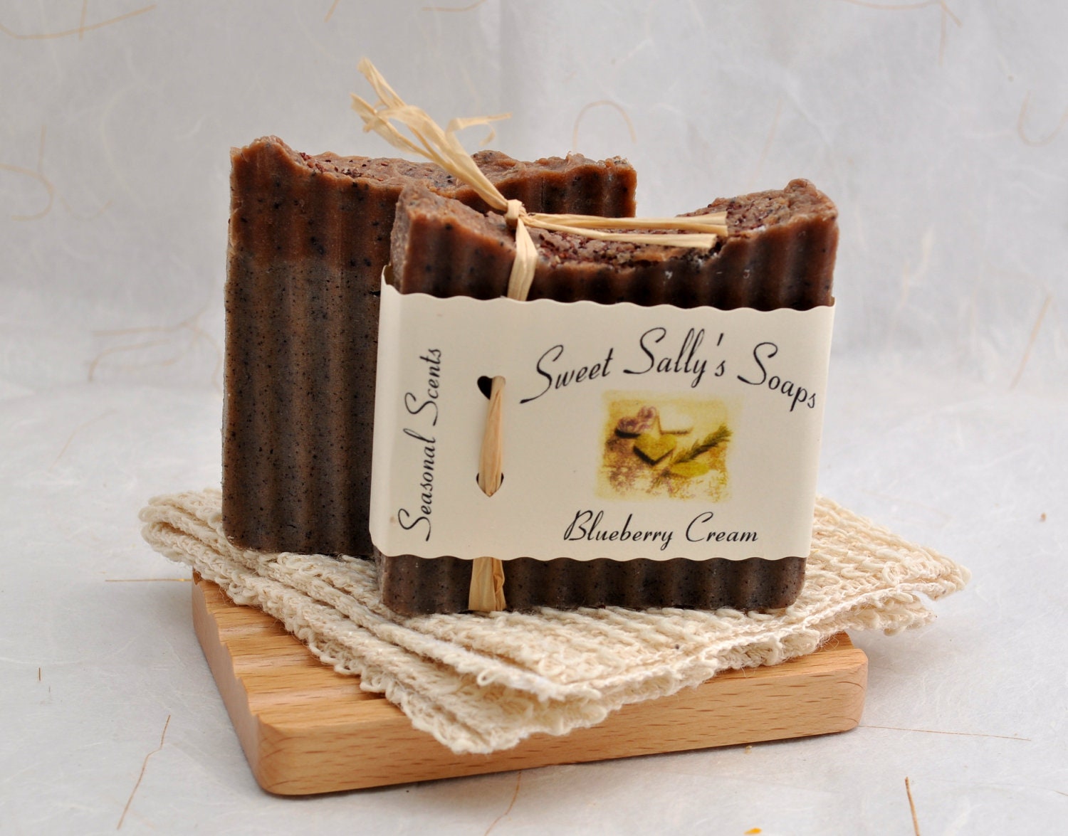 Blueberry Soap, Handmade Organic Vegan Soap, Hot Process Soap