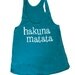 Hakuna Matata Racerback Tank Tri-Blend Womens American Apparel S, M, L