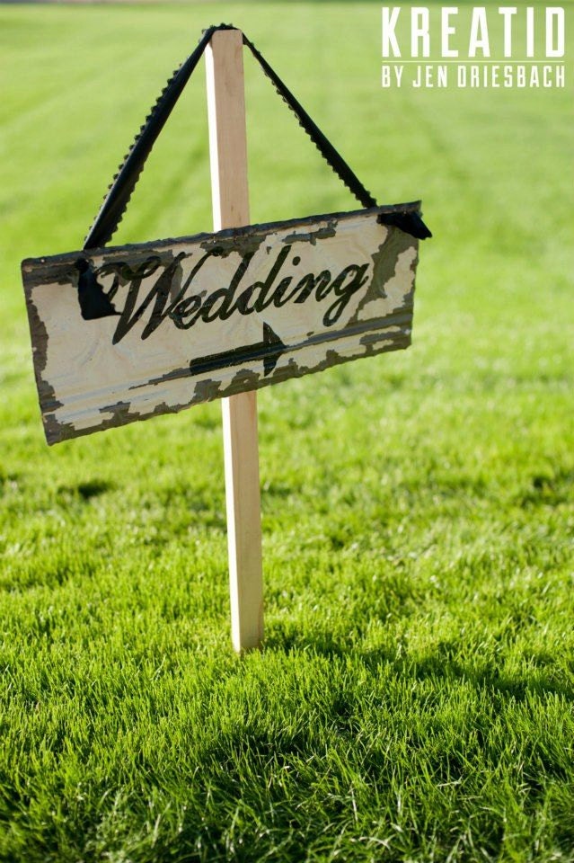 Architectural Salvage Wedding Sign /  made with Antique Ceiling tin