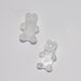 SALE - CLEAR Candy Bear Pendant Lampworked Glass