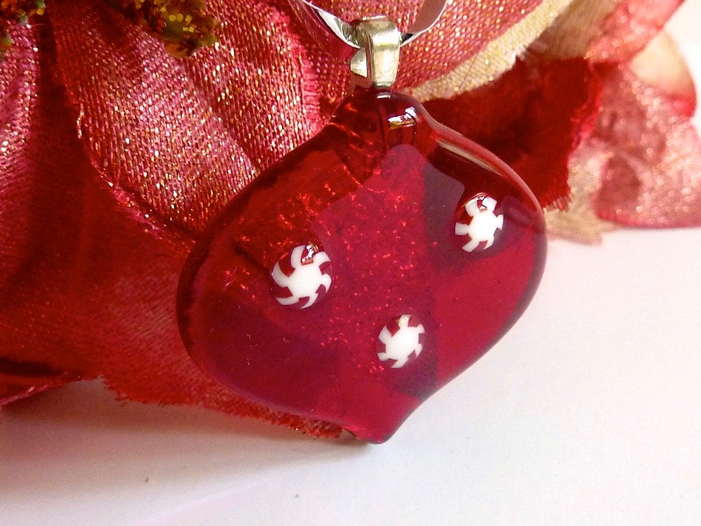 Red Glass Holiday Tree Ornament
