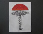 Amanita Caduceus Sticker