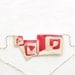 Tribal Navajo Inspired Geometric Spiral Necklace in Sterling Silver, Paper Jewelry in Red Tan....