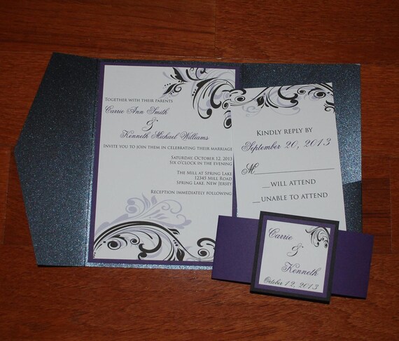 Personalized Wedding Invitations Elegant Swirls (SAMPLE ONLY) Il_570xn