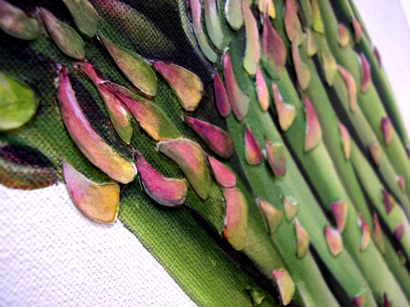 Asparagus Painting - Mixed Media Original - Commissioned Work