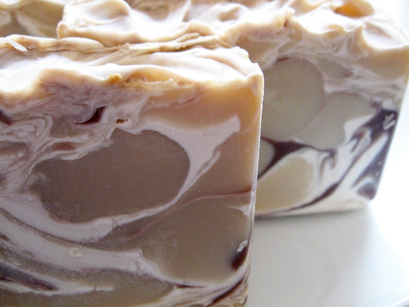Swirled Sandalwood Dark Sensual Cold Process Soap