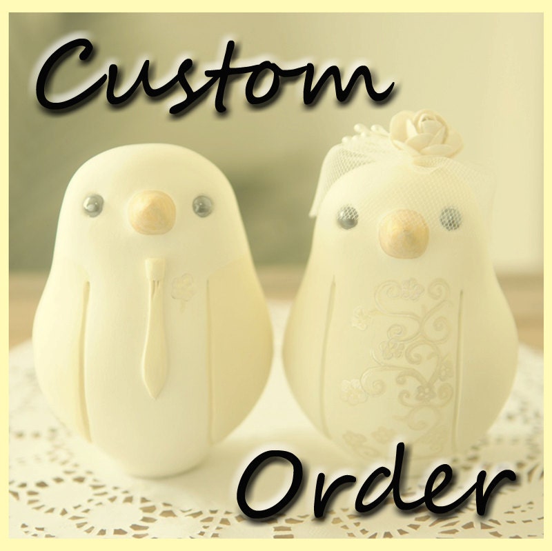 Custom Order Wedding Cake Topper -- For mlsymons