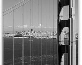 San Francisco Photography, Golden Gate Bridge, black and white, 12x12