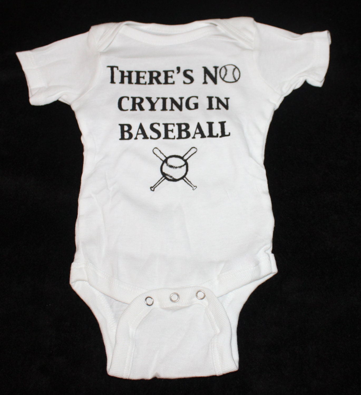 SPRING SALE Cute Funny Baby Onesie Bodysuit Boy Girl Theres no Crying in Baseball  Infant Baby Humor Creeper Childrens clothing