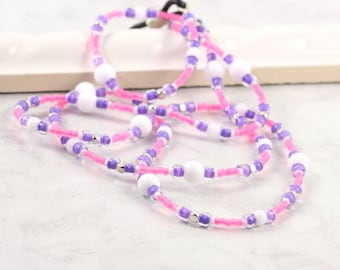 Pink Eyeglass Holder Spring Fashion Office Accessory Leash Purple Eyeglass Lanyard