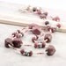 ID Lanyard Badge Holder Pink White Gray Gemstone Beaded Office Fashion Key Holder