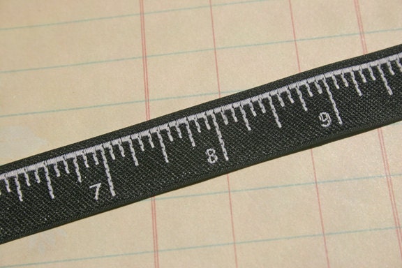 Black Measure Tape Trim - Sewing Crafting Embellishment - 3 Yards