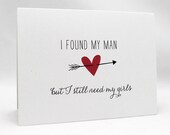 5 Customized Will You Be My Bridesmaid Cards with Heart and Arrow YOU PICK COLORS, font and personalization