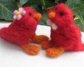 Love Birds Needle Felted Cake Topper