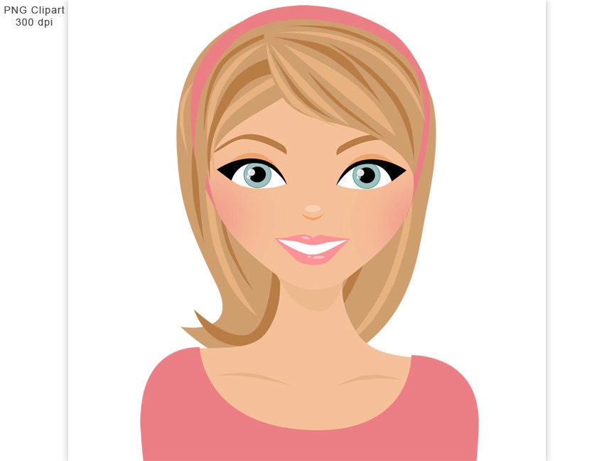 blonde haired girl clipart - photo #12
