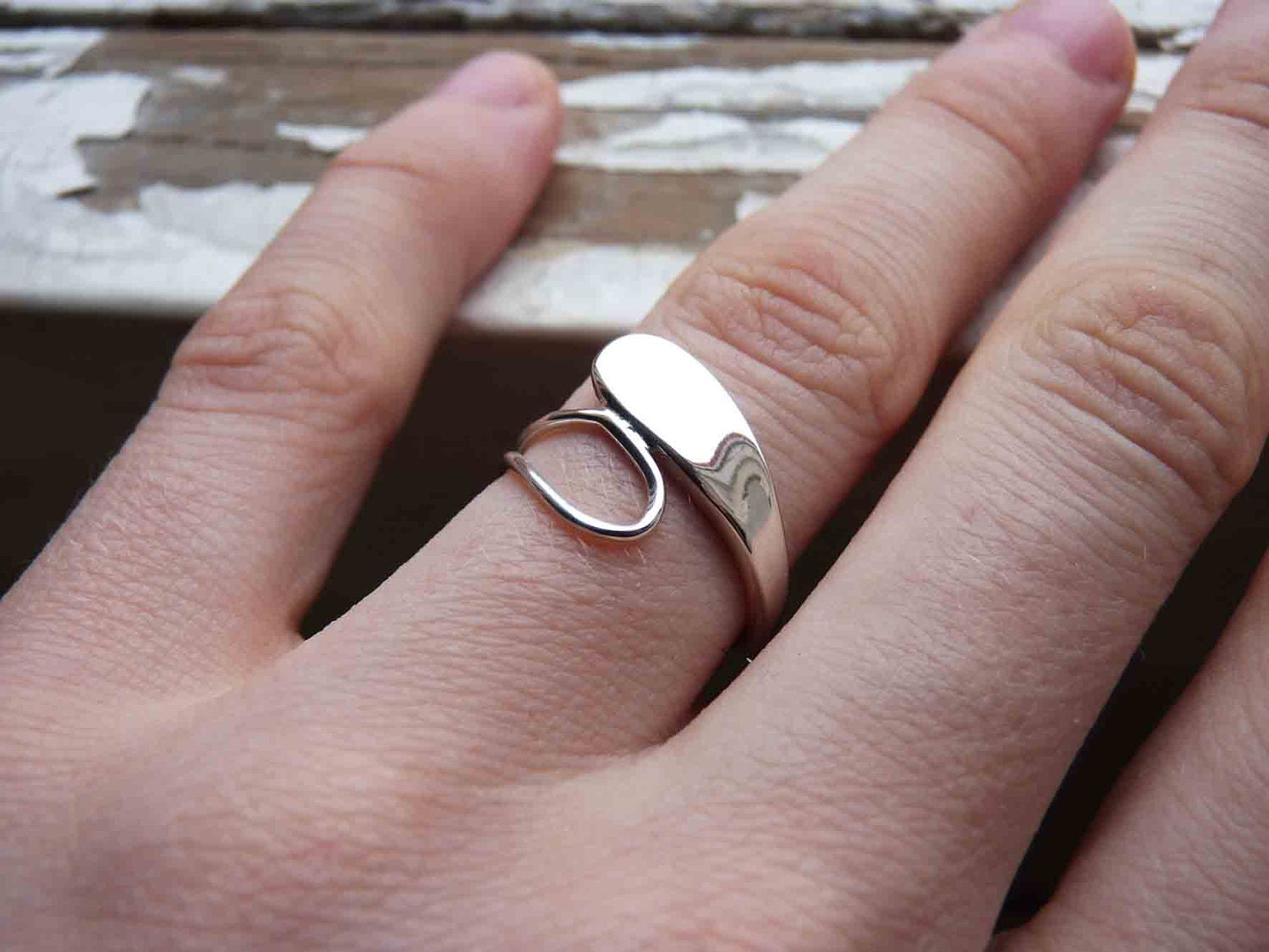 Drops Ring, Smooth Ring in Sterling silver, Made to order in your size, Polished or Matte