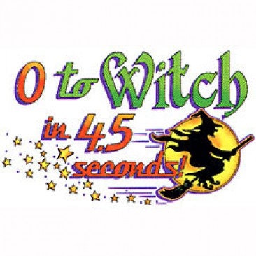 Free Shipping Lovely Handcrafted Womens Tee Shirt with Fall Witch Halloween Design Sizes Small through 3XL Plus Sizes Too Costume