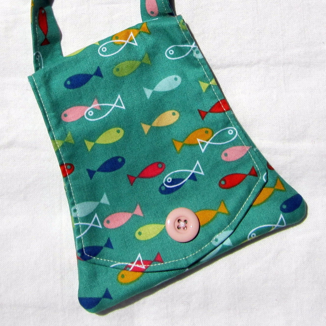 Cell phone purse wallet--fish