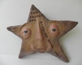OOAK STAR FACE hand sculpted one of a kind fantasy art ( 1 )  by DinkyDarlings
