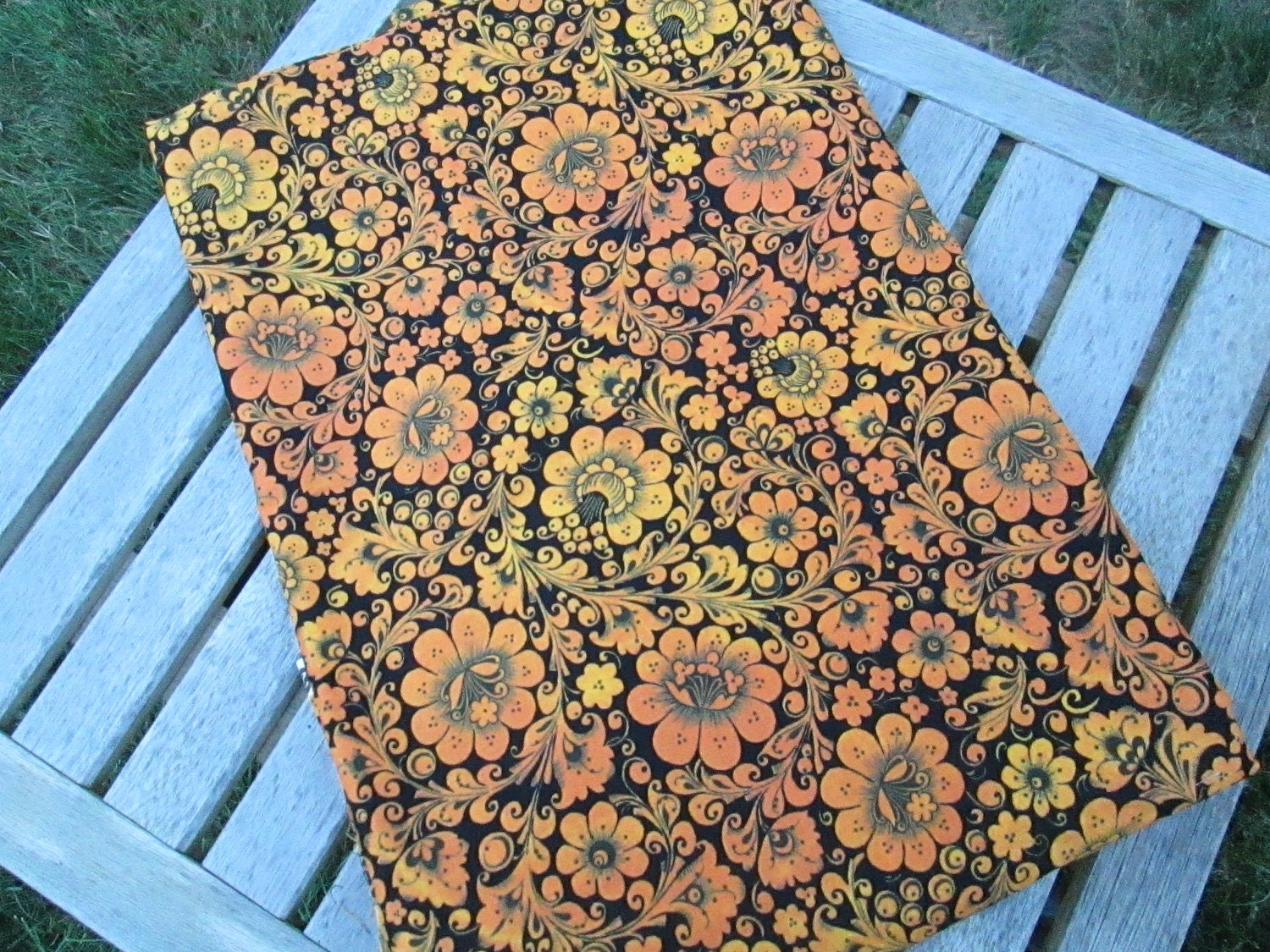 CLEARANCE One Yard of Patchwork Orange Abstract Expression from Legacy Studio