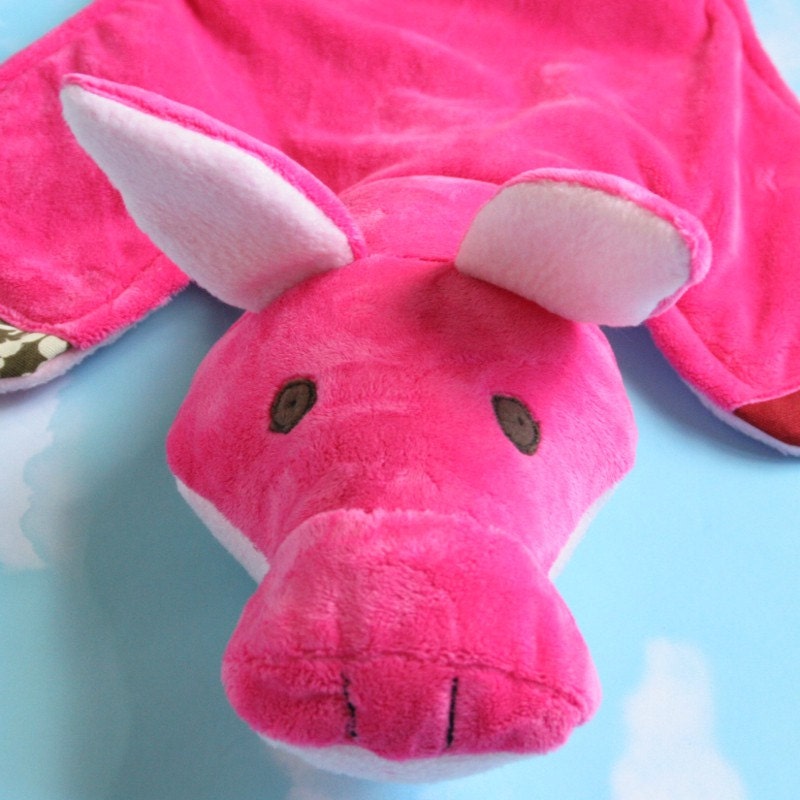 Minky Animal Security Blanket - Pig Ruggle
