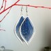 Blue and Purple Leaf Thread Earrings