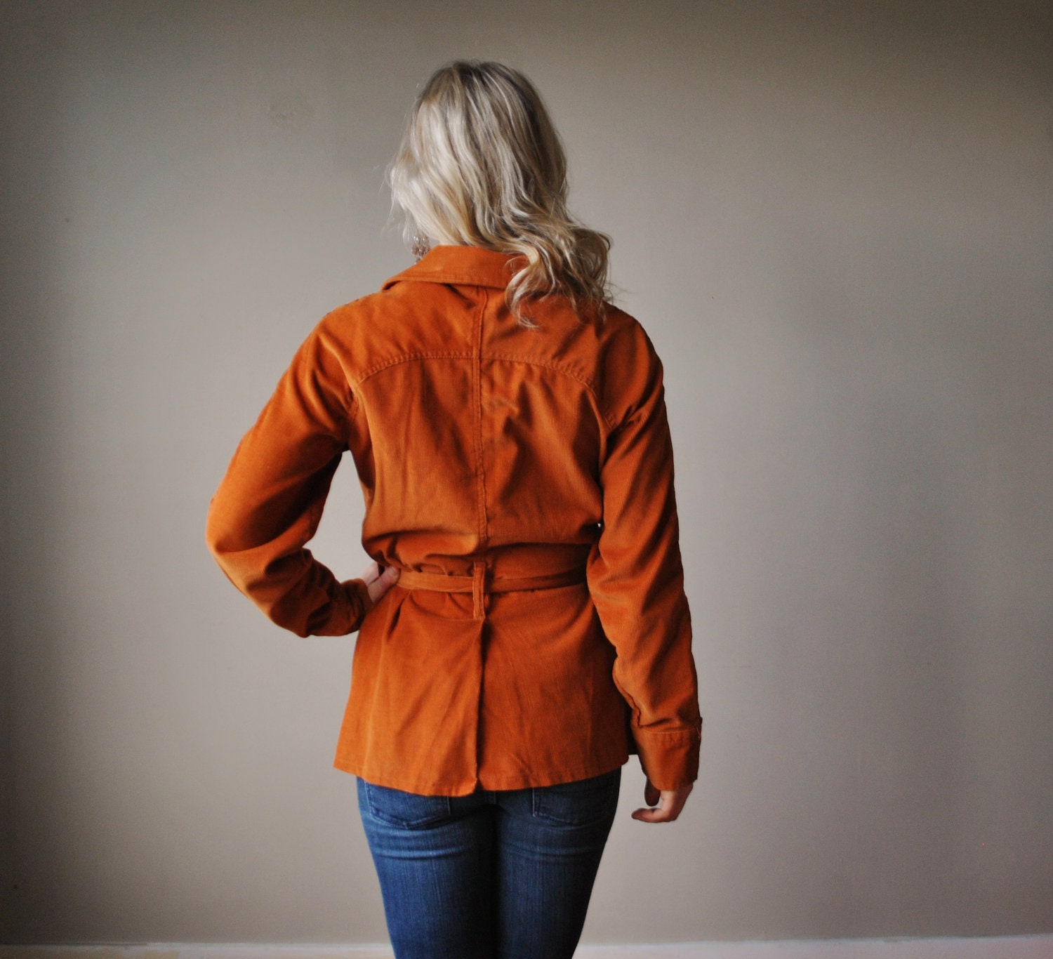 1970s Rust Levi's Corduroy Jacket, size 10/12/14