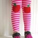 Leggings Pink Stripe with Apples - Girls Sizes 12-18 mos, 2 / 3T, 4 / 5, 6 / 7 - by The Trendy Tot