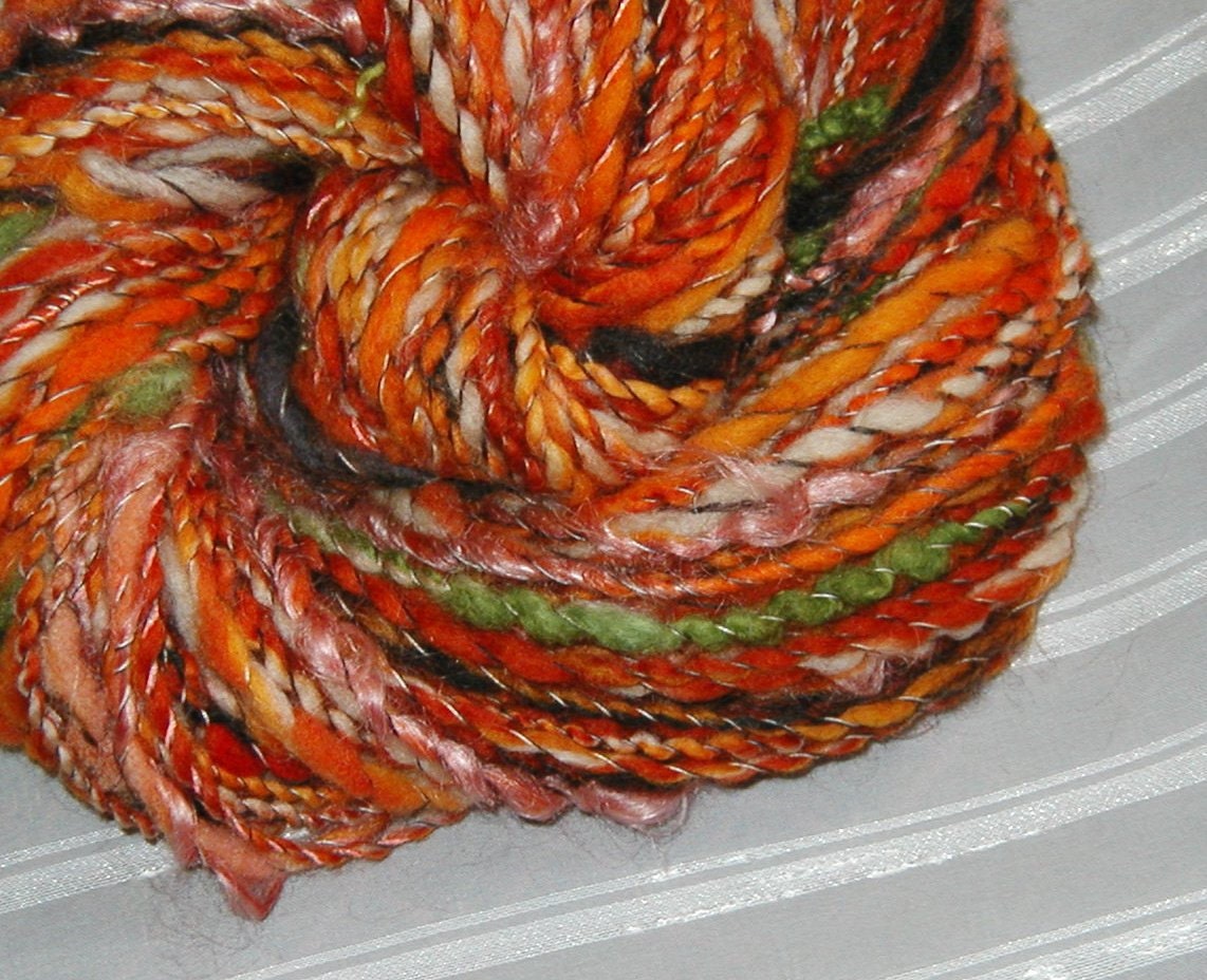 Pumpkin Patch handspun bulky art yarn