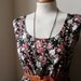 Black Floral BoHo Dress English Wild Rose Floral Quaint Dress S