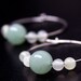 Green Aventurine and New Jade silver hoop earrings - Semi Precious - Semiprecious - Gift Wrapped and Ships Immediately