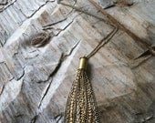 Upcycled bullet casing tassel necklace