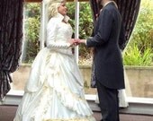 Victorian Reproduction Steampunk Corset Wedding Set with Jacket Custom