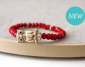 Anthology27, Sweet owl bracelet in red and gold