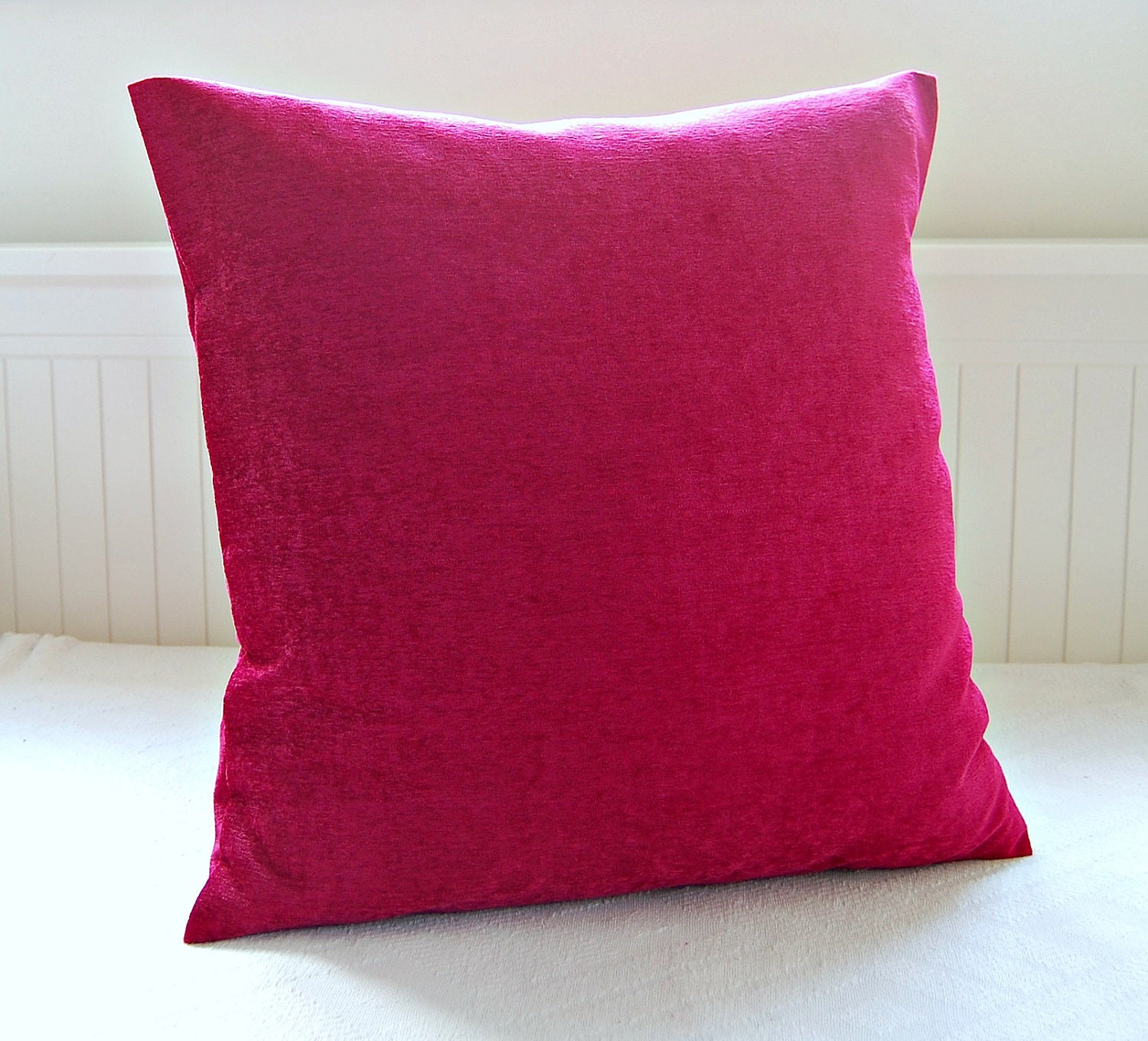 cushion cover accent cerise fuchsia pink pillow cover 18 x 18 inch