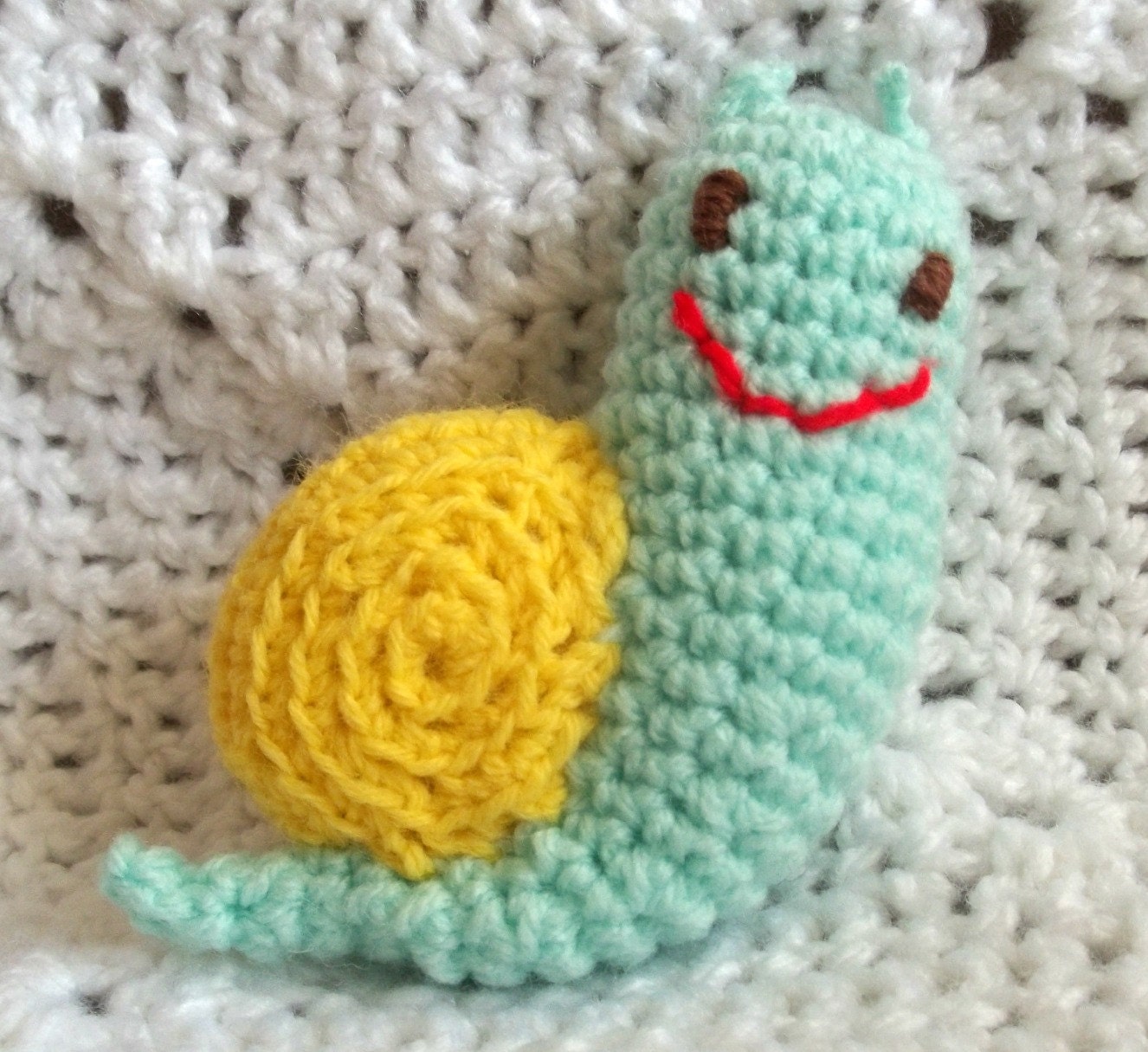 Crochet Snail - Handmade Baby Gift - Stuffed Animal