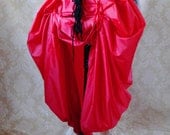 Red Taffeta Bustle Skirt-One Size Fits All