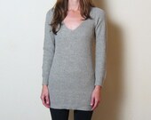 GREY TUNIC sweater / mini dress, xs - s