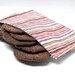 Stripes ReUsable Snack Bag Eco Friendly Lunch Bag Shades of Pink,Yellow, and Purple Women's Girl's Snack Bag