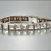 Art Deco Bracelet Sterling Silver Crystal Rhinestone Diamante 1920s Vintage Wedding Jewelry