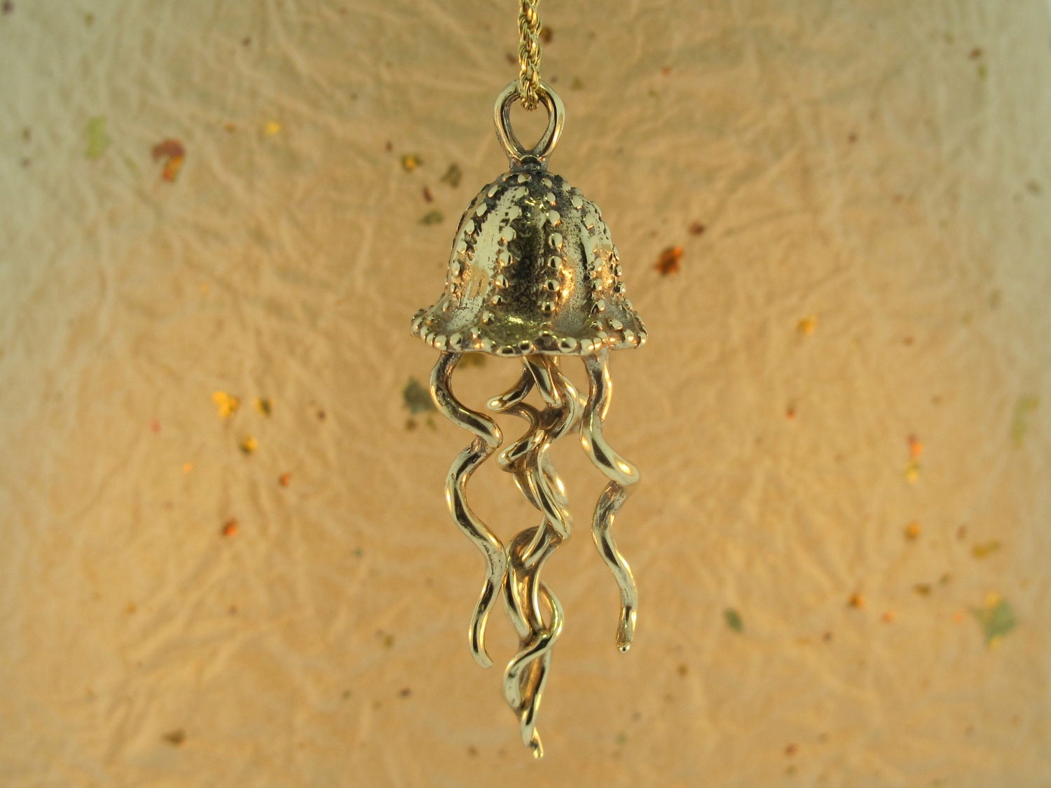 14K Gold Jelly Fish Charm