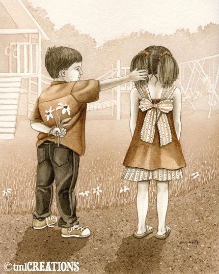 I Like You - 8x10 ORIGINAL watercolor painting by Tracy Lizotte
