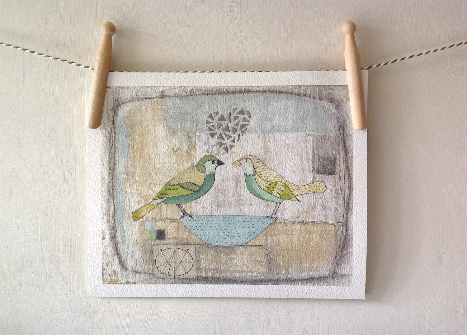 Fine Art, Giclee Print 8 x 10 'Love Birds'