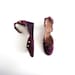 Vintage Studded Wedges / Purple Suede Shoes / 1960s Shoes / Size 7.5