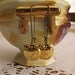 Golden Apple Earrings - vintage brass